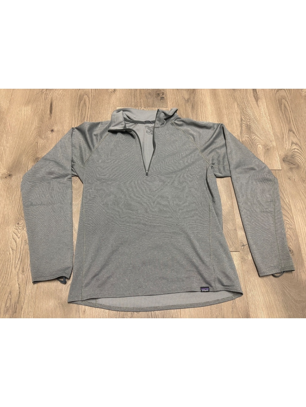 Patagonia capilene gray quarter zip pullover mens size medium